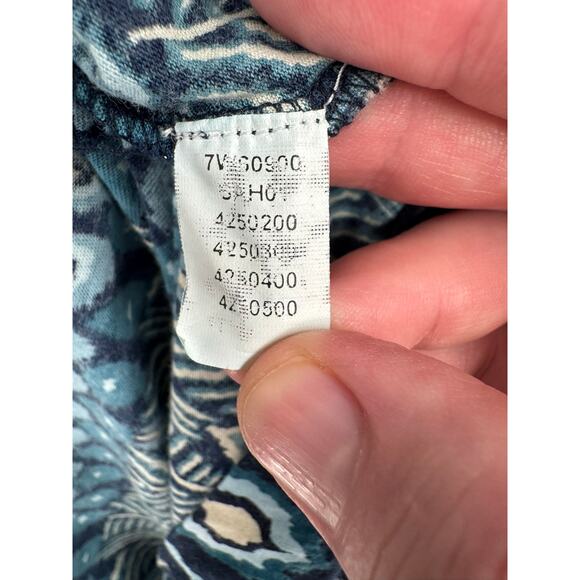 Lucky Brand Geometric Print Maxi Dress Womens Small Blue Sun Dress Vacation - Picture 6 of 8